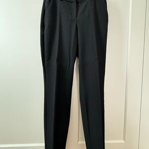 Women Black Pinstripe Pants